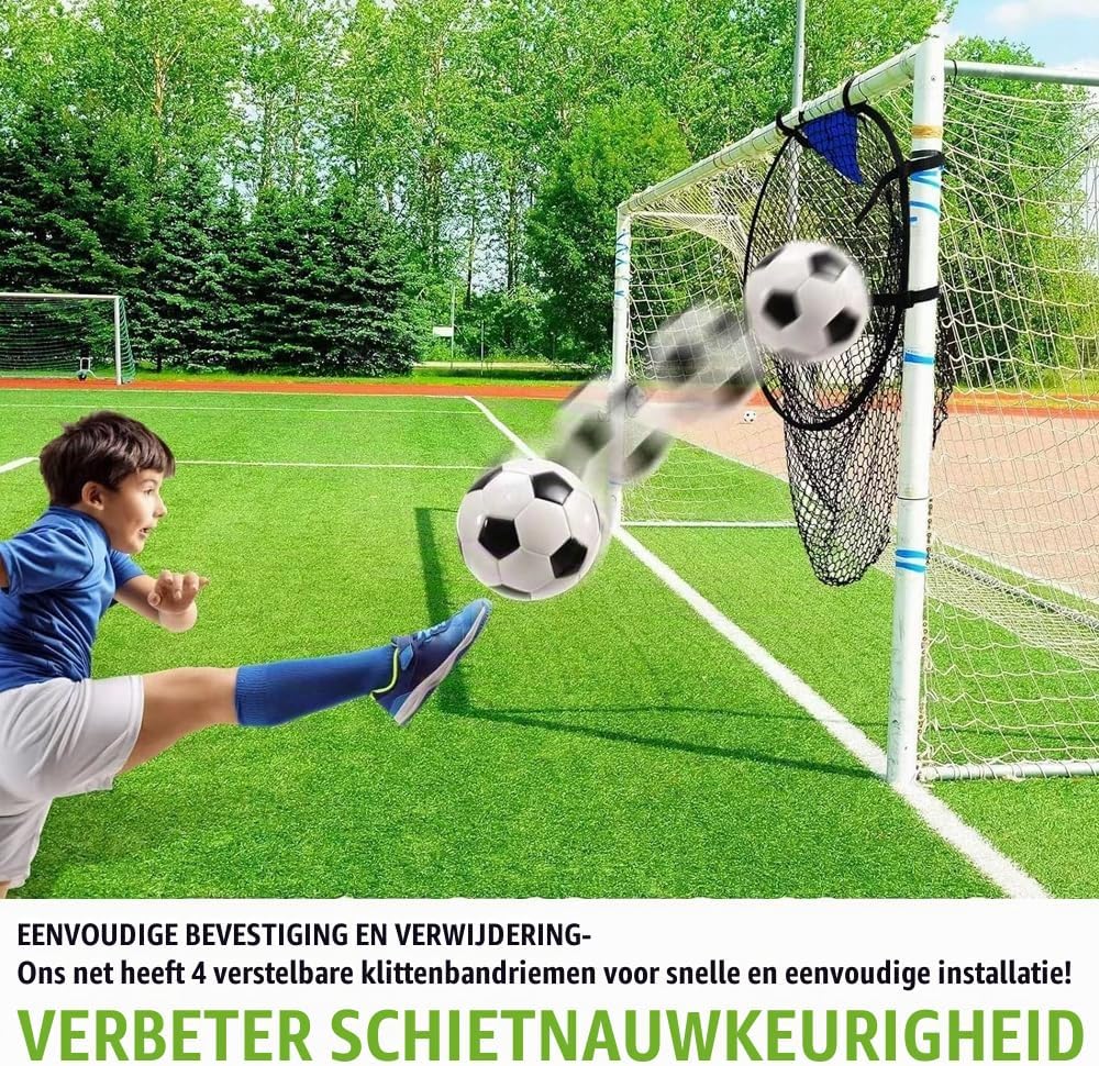 Detalle 1 de SKIKHN voetbaldoelset met 5 beweegbare doelschijven en verstelbare riemen