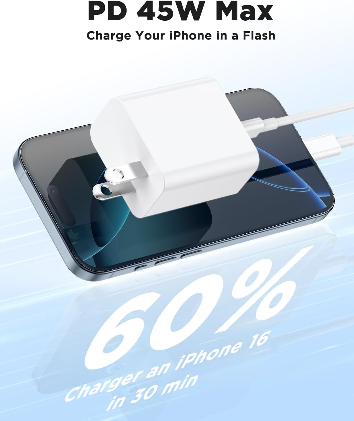 Thumbnail 3 de iPhone 17 Air 45W Fast USB‑C Charger 6FT Cable