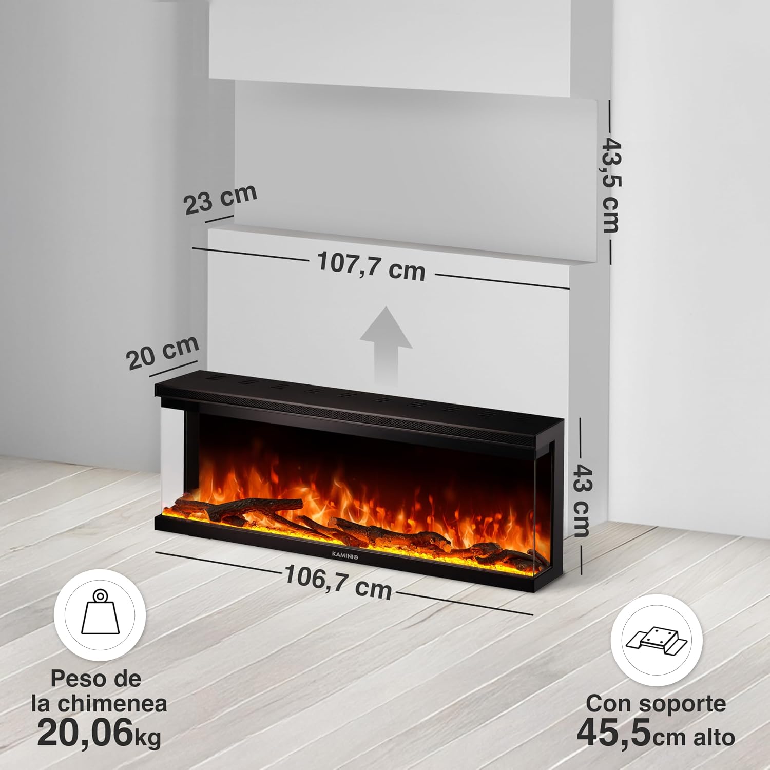 Thumbnail 5 de KAMINIO Lea chimenea eléctrica 42 pulgadas