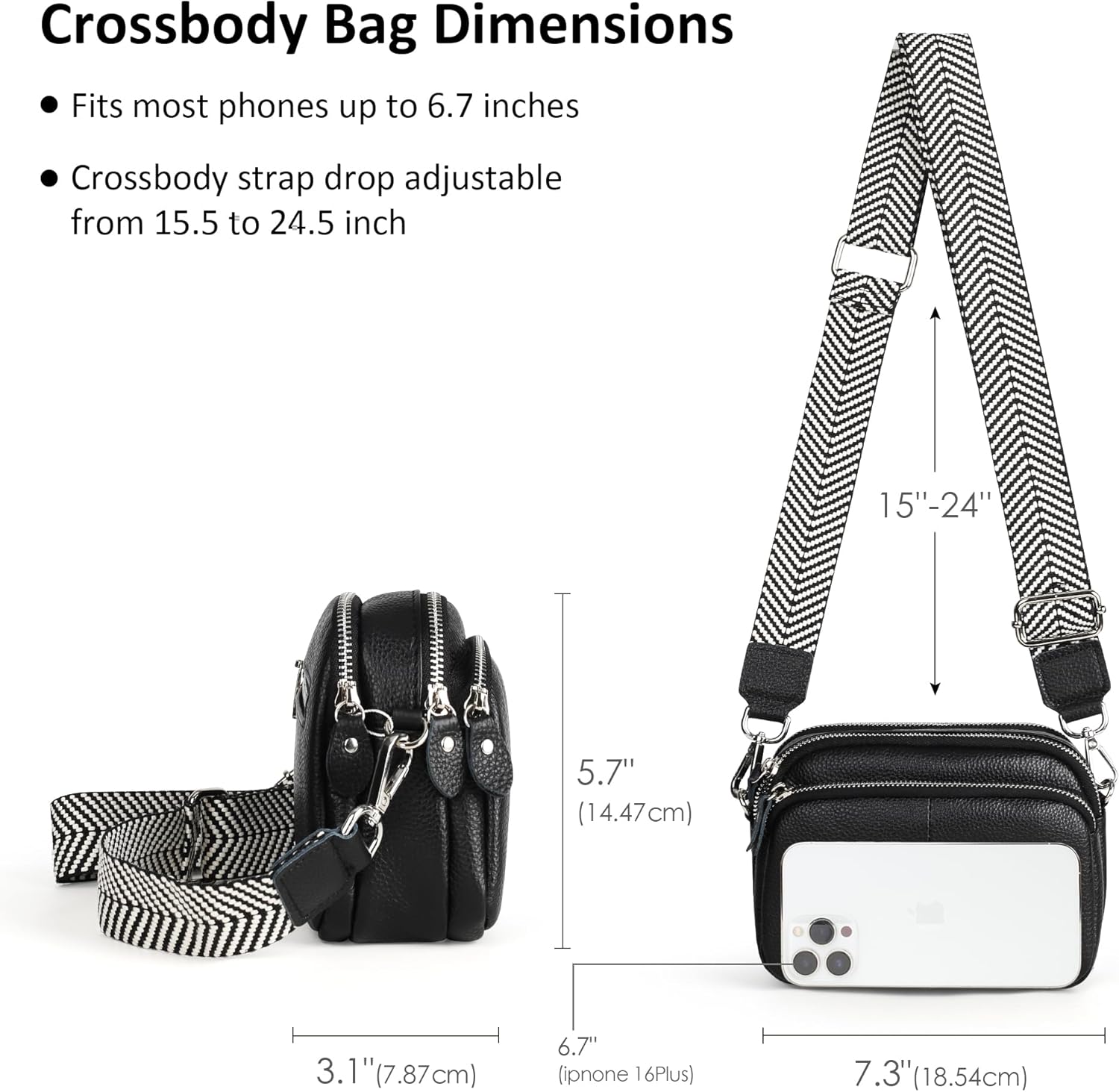Thumbnail 4 de befen Genuine Leather crossbody bag 18.5cm