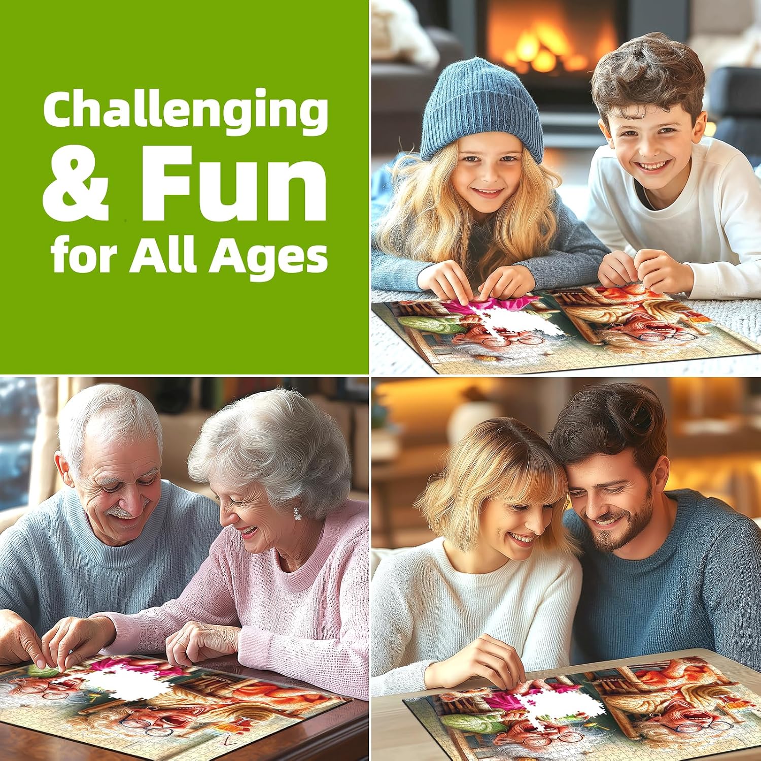 Detalle de 500-Piece Jigsaw Puzzle for Adults & Seniors with Heartwarming Porch Scene
