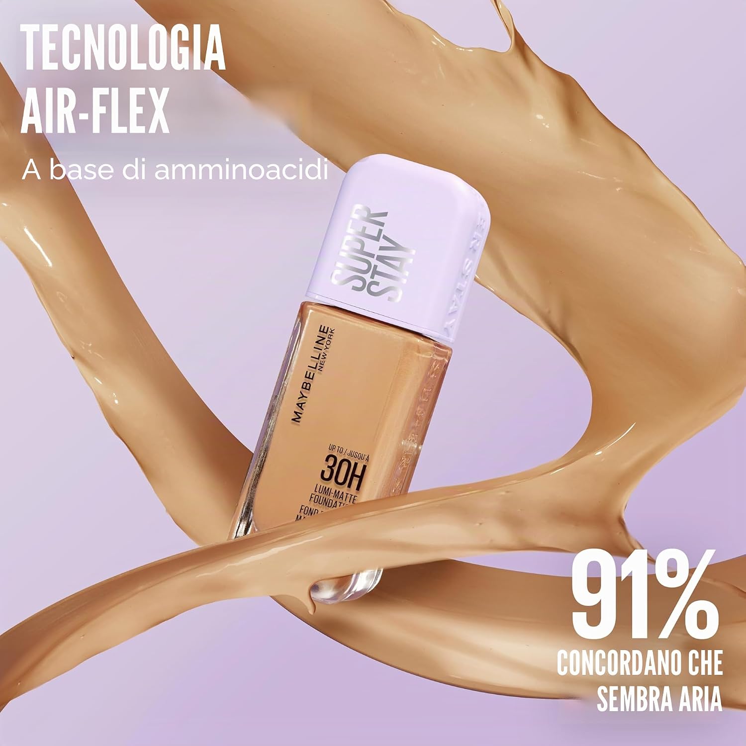 Detalle de Maybelline New York Fondotinta a Lunga Tenuta Superstay Lumi-Matte tonalità 119