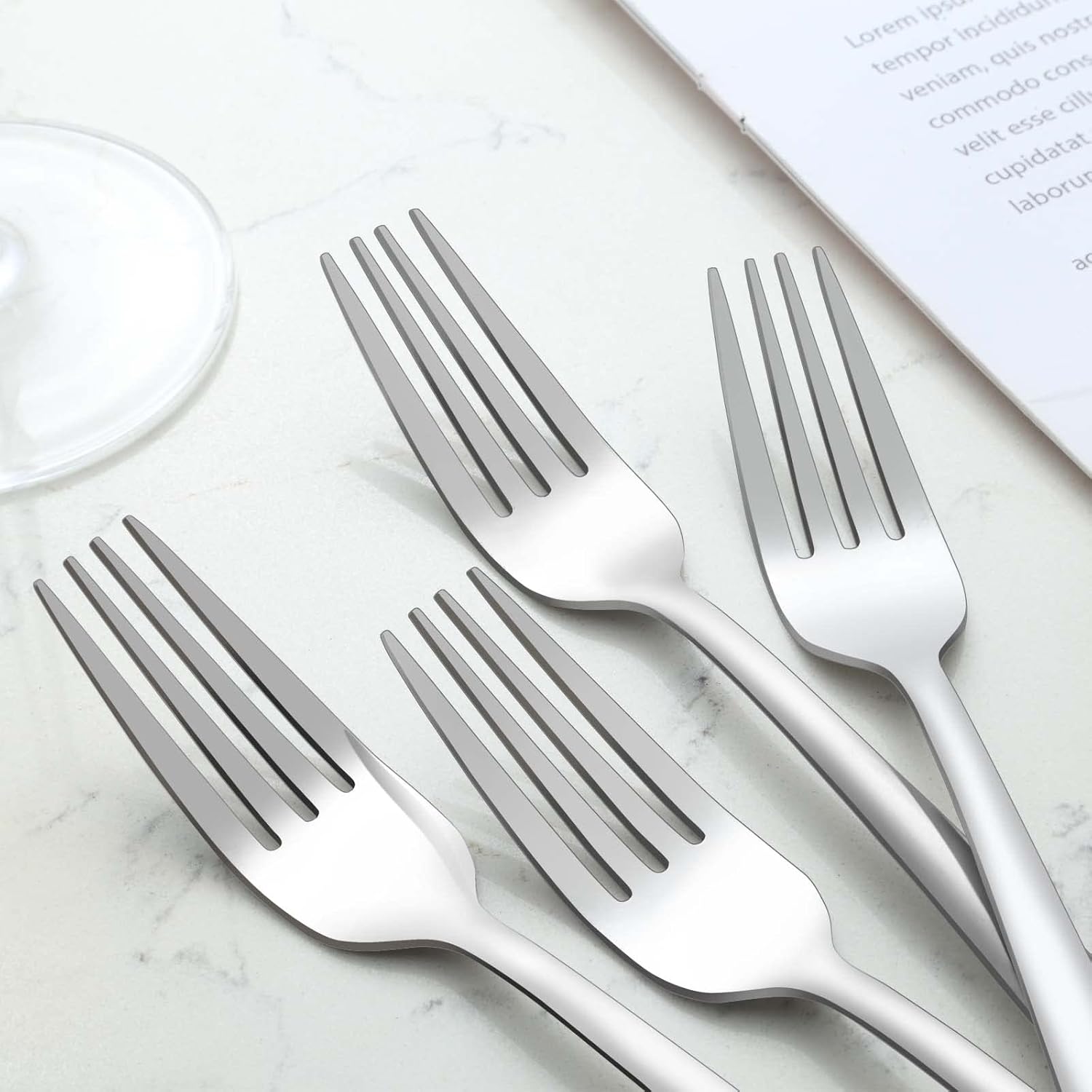 Detalle de Funnydin 36er Edelstahl Gabeln 7,1" für Tisch 🍴