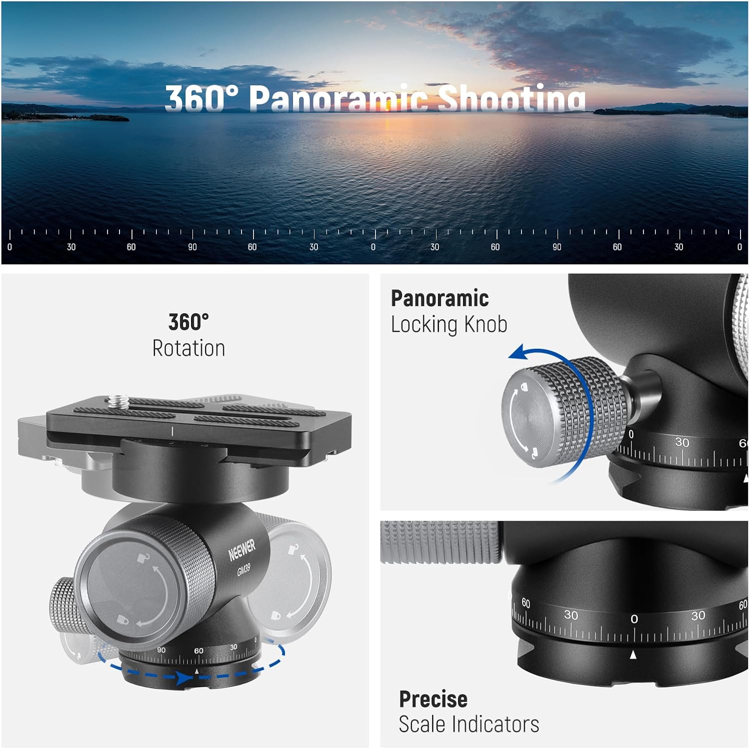 Thumbnail 3 de NEEWER GM39 Camera Gimbal Head