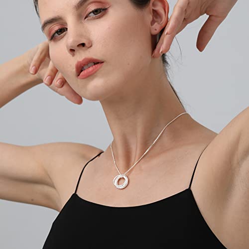 Thumbnail 6 de PRETOLE 60th Birthday Interlocking Circles Necklace in Sterling Silver