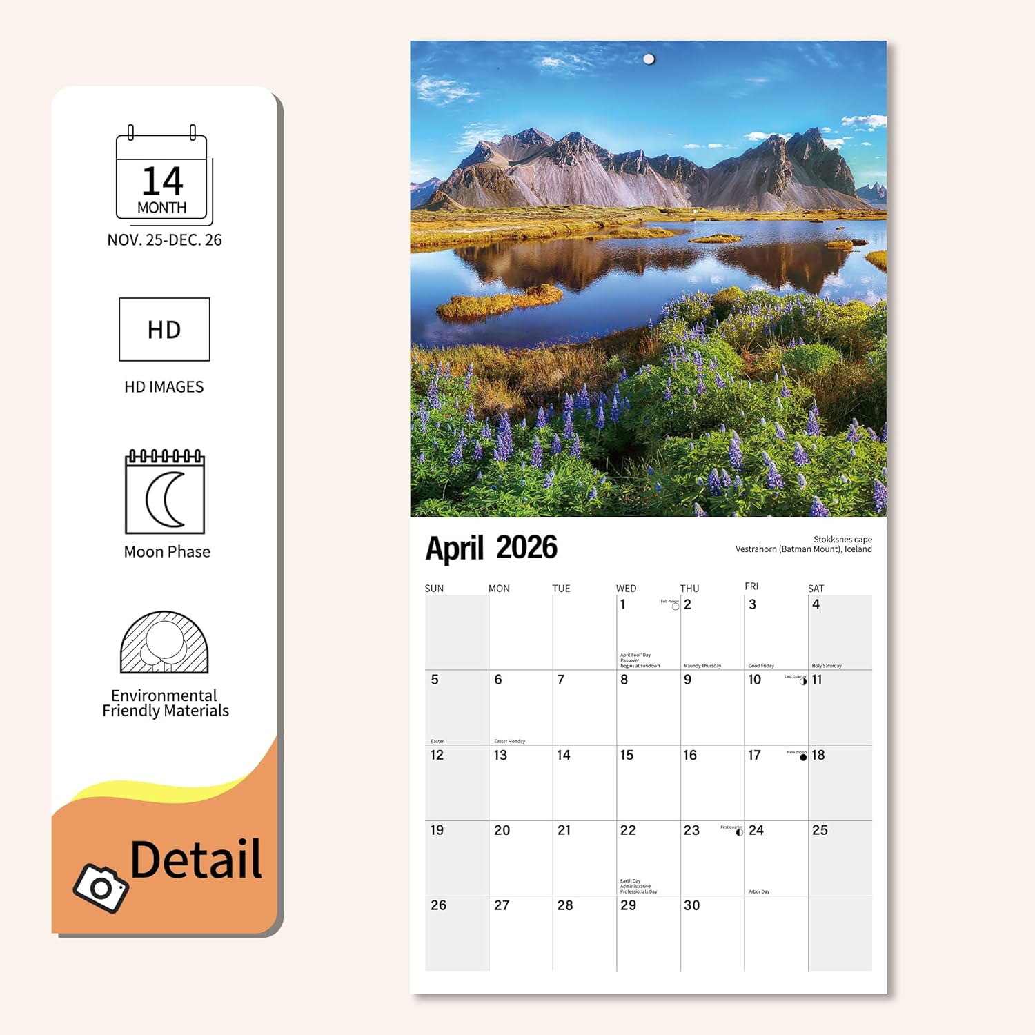 Thumbnail 3 de Wall Calendar 2026 Planner with 12"x24" layout 📅