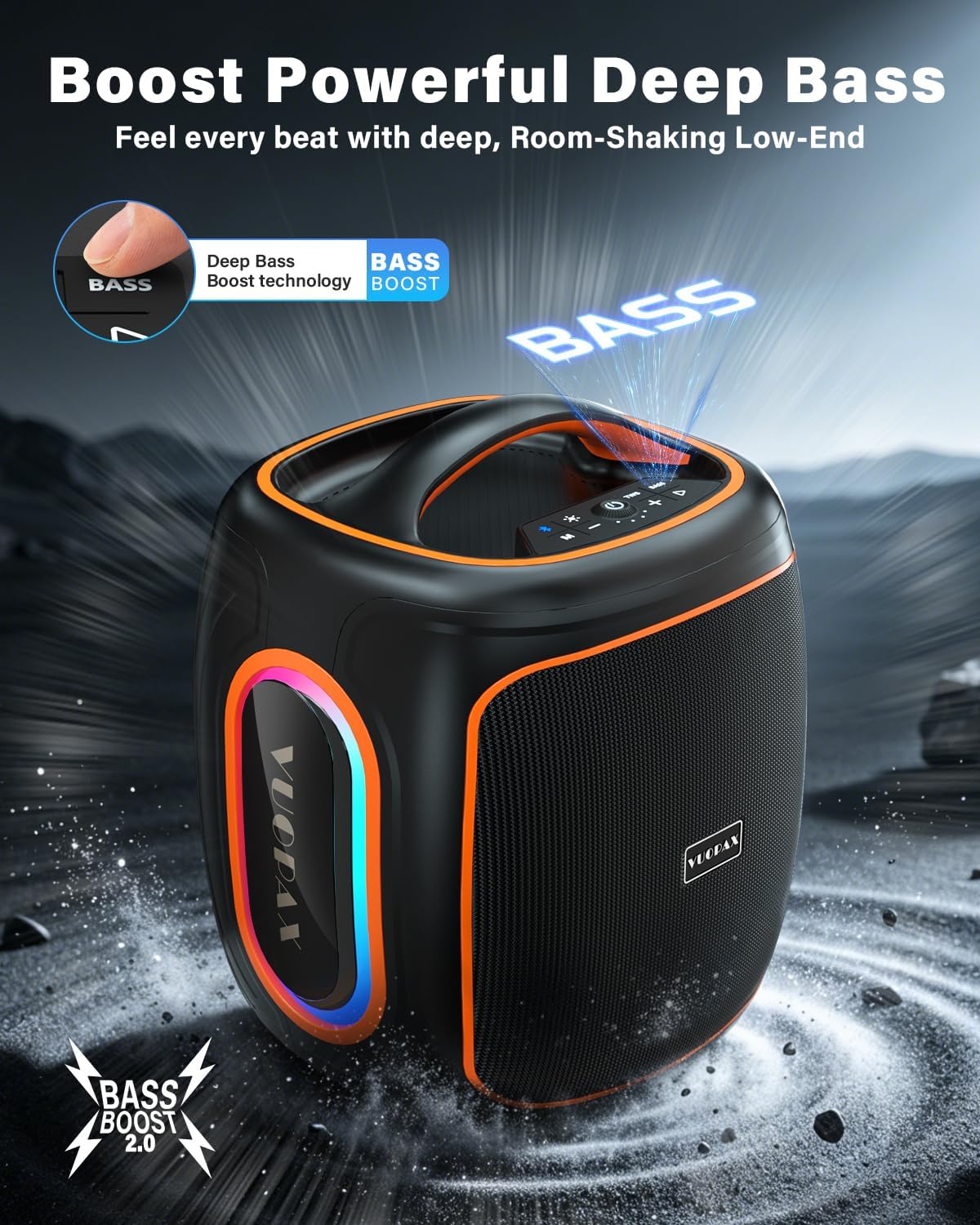 Thumbnail 3 de Bluetooth Lautsprecher Groß 120W – Tragbare Musikbox mit kraftvollem Sound, IP65, 30h Akku