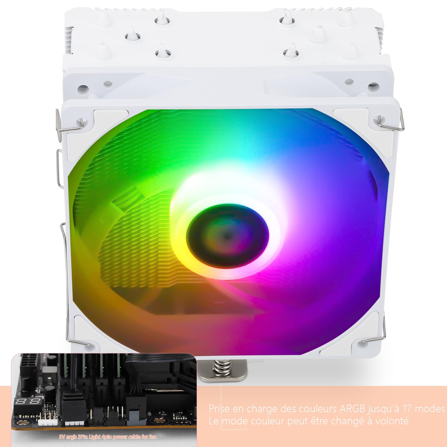 Thumbnail 2 de TR Assassin King 120 SE White ARGB CPU-Luftkühler (5 Heatpipes, PWM, TL-C12CW-S) für AMD AM4/AM5 & Intel 115x/1200/1700