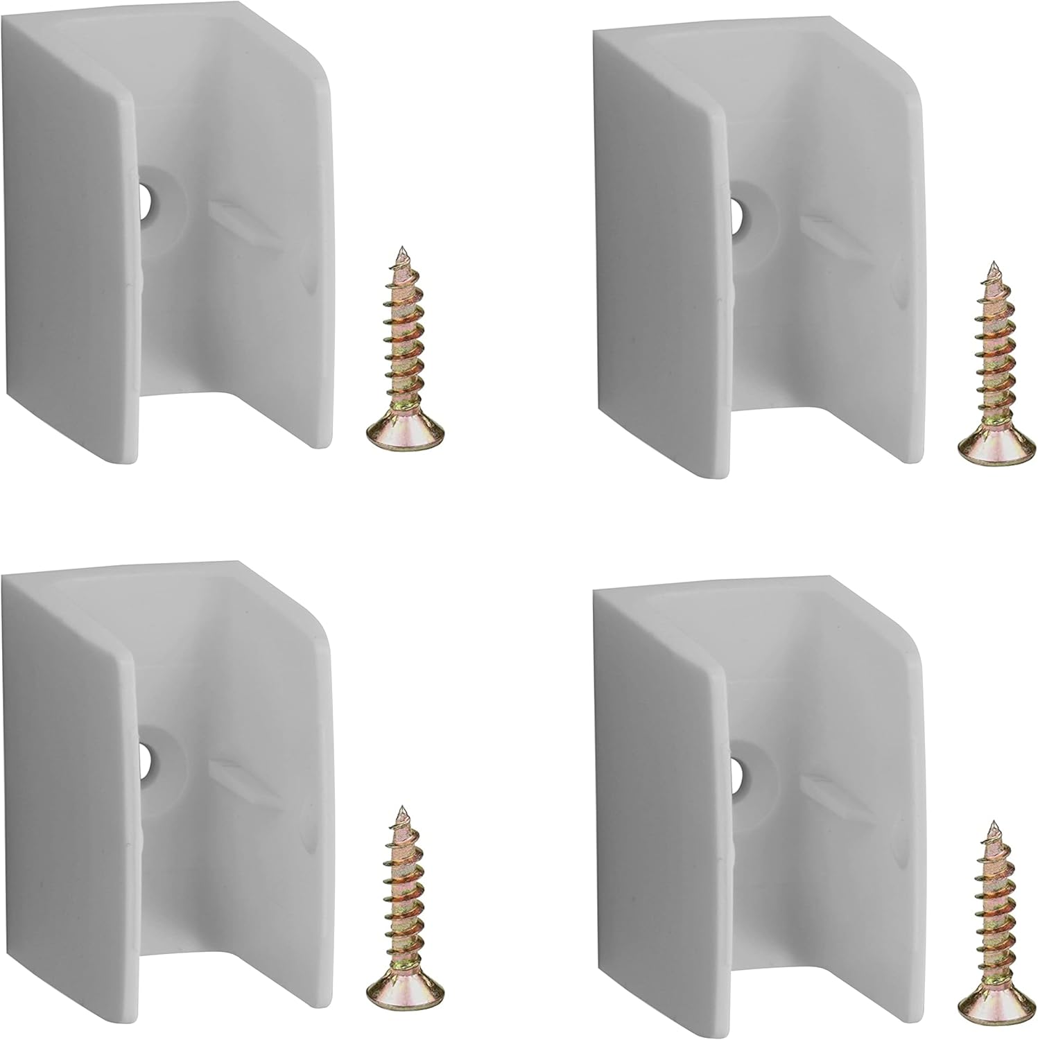 Lot de 4 clips cyclingcolors pour manivelle de volet roulant (gris) avec vis — pour diamètres 15 à 18 mm