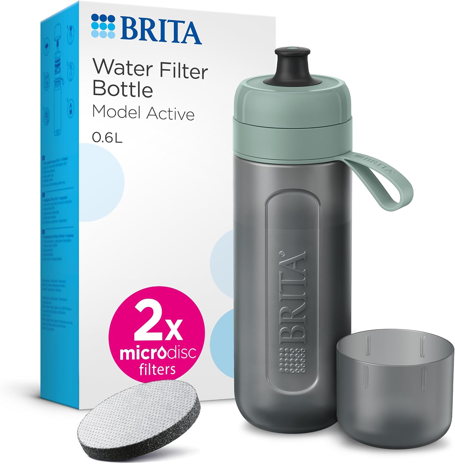Detalle de BRITA Active 600ml Sports Bottle with MicroDisc