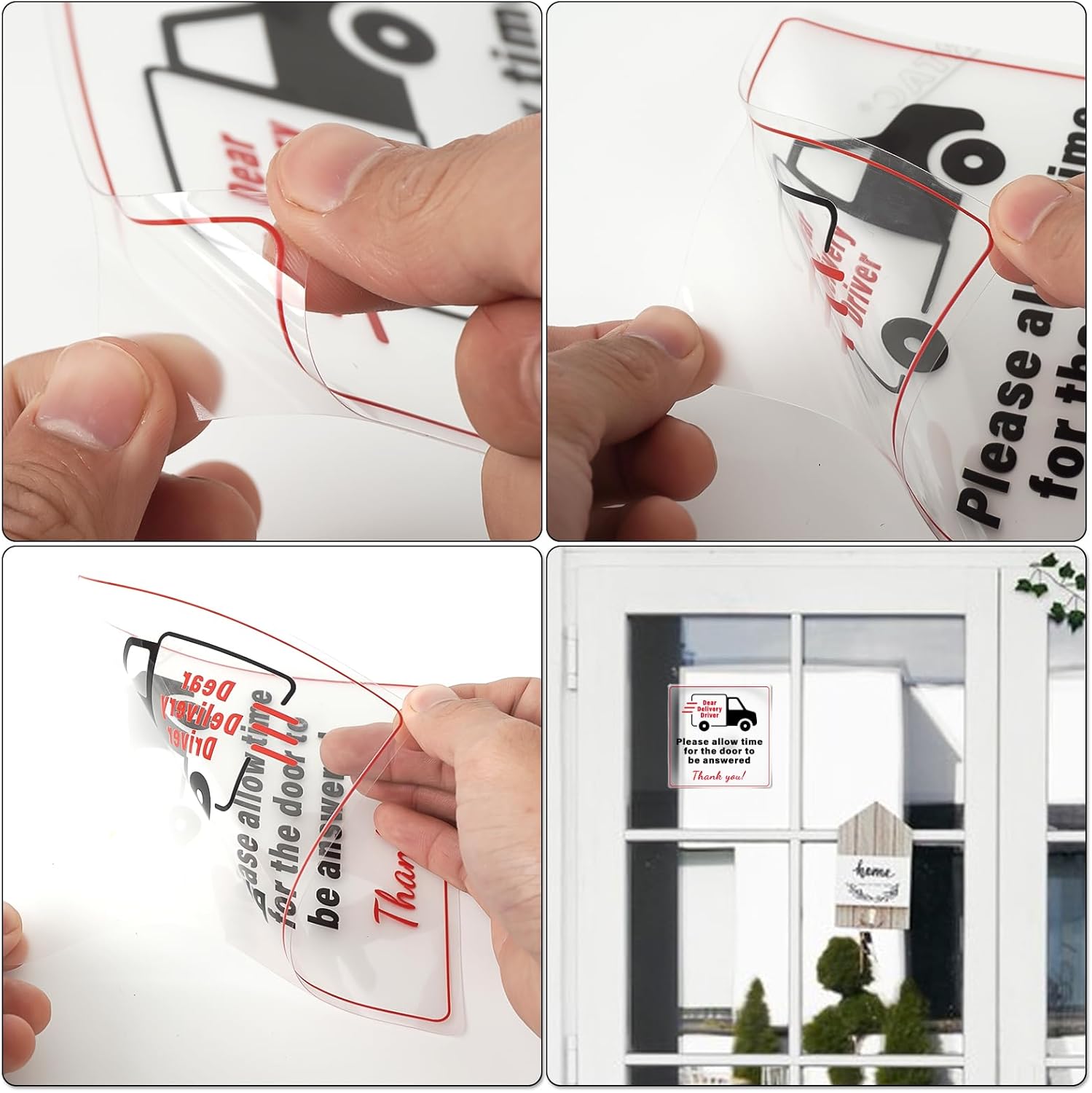 Detalle de YIKIADA 5 Pack Dear Delivery Driver Please Allow Time for the Door to Be Answered Stickers