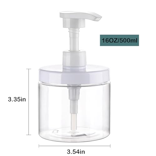 Thumbnail 1 de Hokretme Pump Bottle Dispenser 2Pcs 500ml/16.9oz — Wide Mouth, BPA Free Empty Pump Bottles