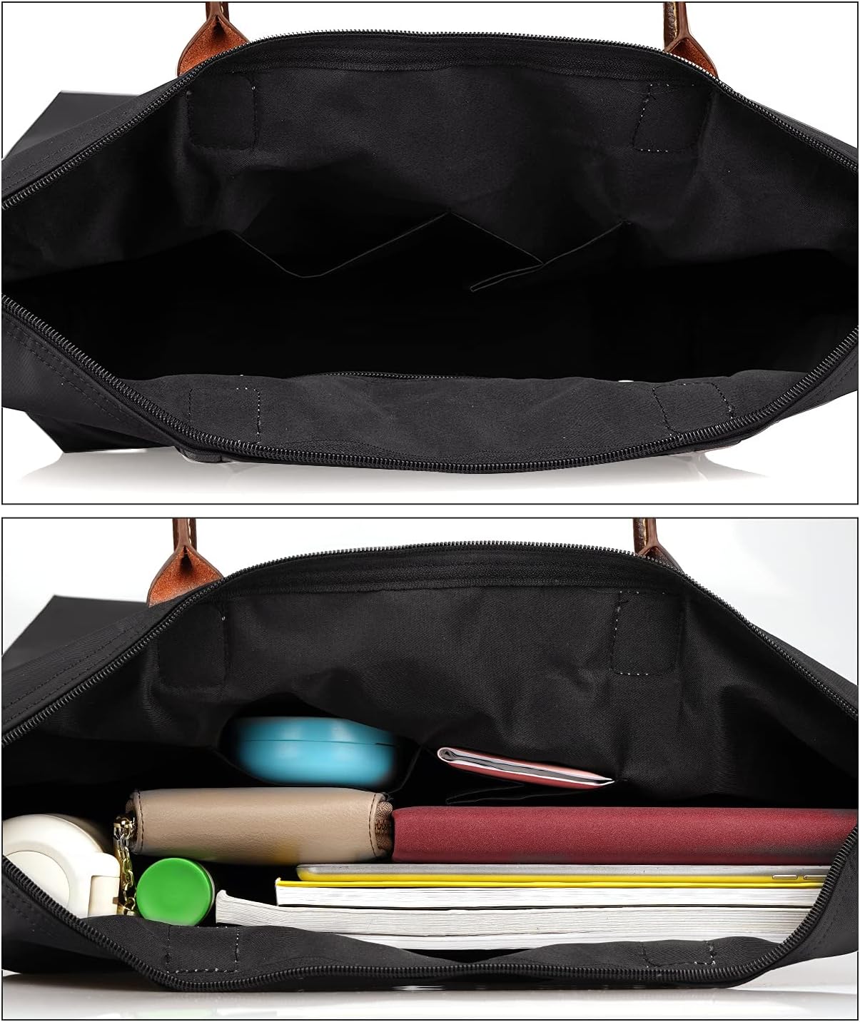 Detalle 2 de NOTAG Foldable Tote Bag for Women – Waterproof Nylon Travel & Everyday Handbag