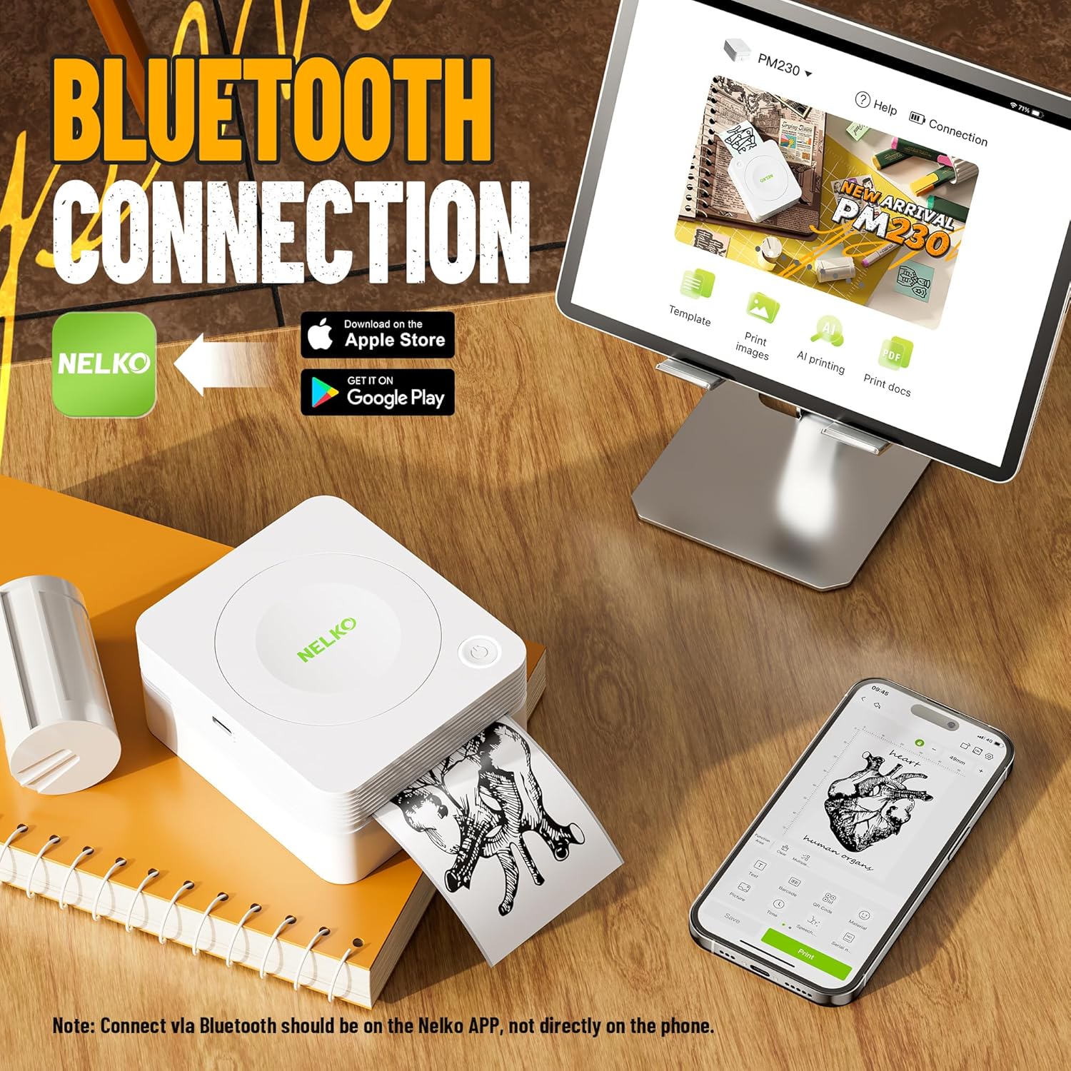 Thumbnail 1 de Nelko PM230 Bluetooth Mini Sticker Printer 📷