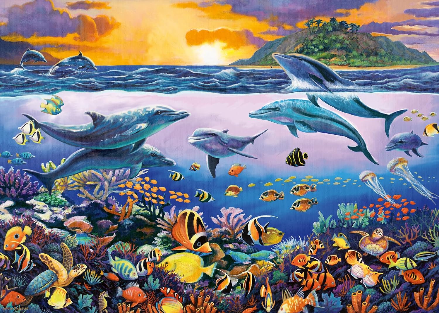 Detalle de Wonder Forge Underwater Frolic 1000 jigsaw puzzle 🧩