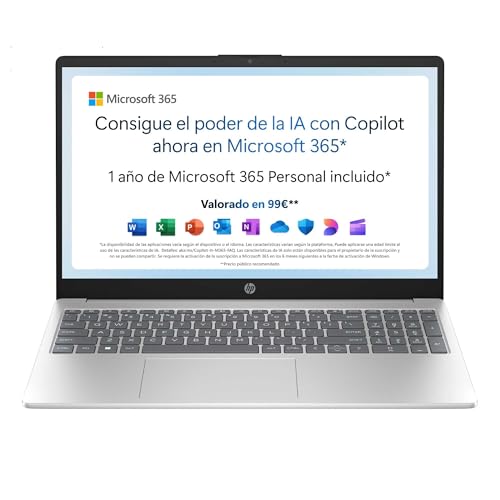 Detalle de HP 15-fd0261ns: portátil básico de 15,6 pulgadas con pantalla Full HD