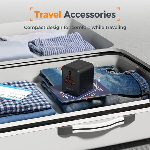 Detalle de TESSAN Universal Travel Adapter: 6-in-1 with 2 USB A and 3 USB C (Worldwide)