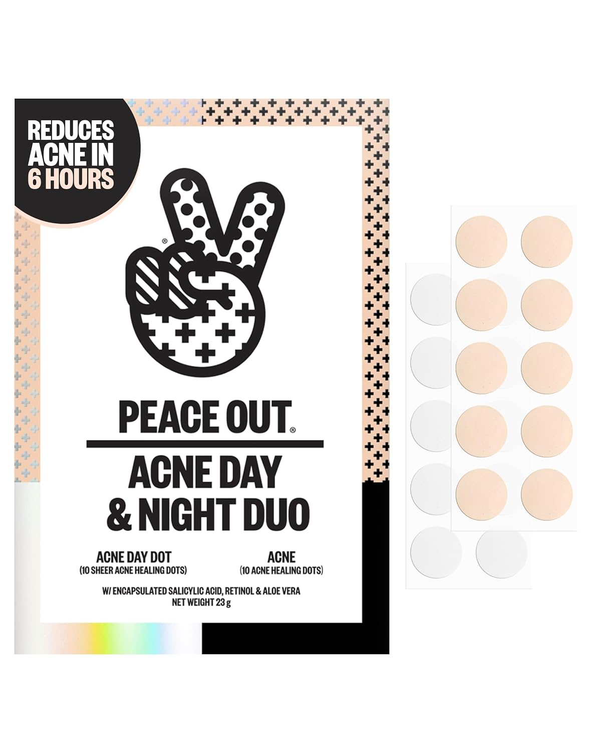 Detalle de Peace Out Acne Patches, 20 Count