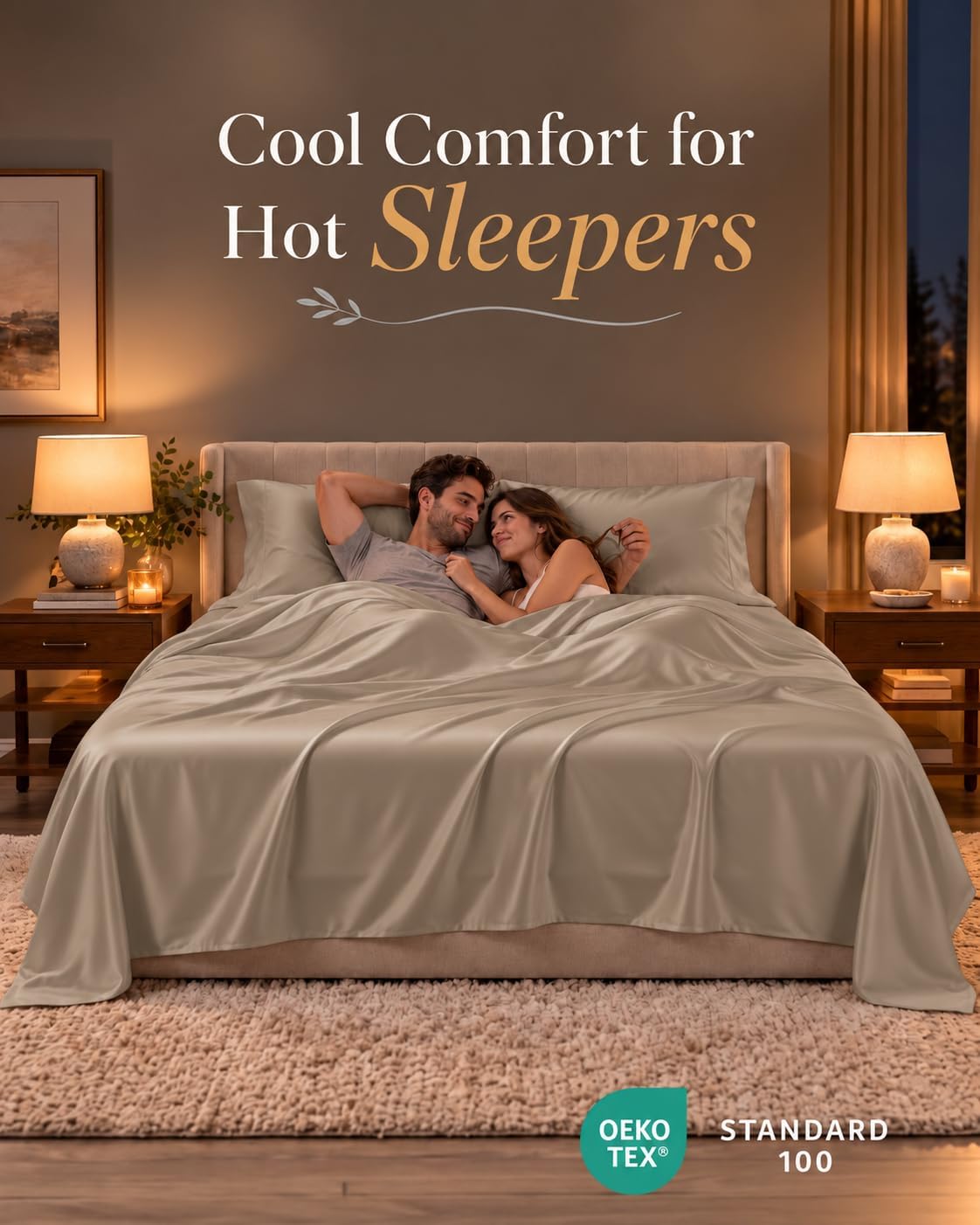 Detalle 2 de Cotton Bed Sheet Set, 450 Thread Count