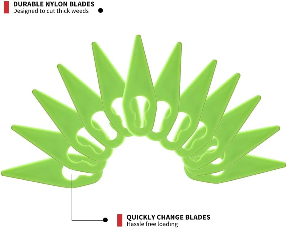 Thumbnail 3 de FourShow 100Pcs PA6 Plastic Blades for Gtech grass trimmers