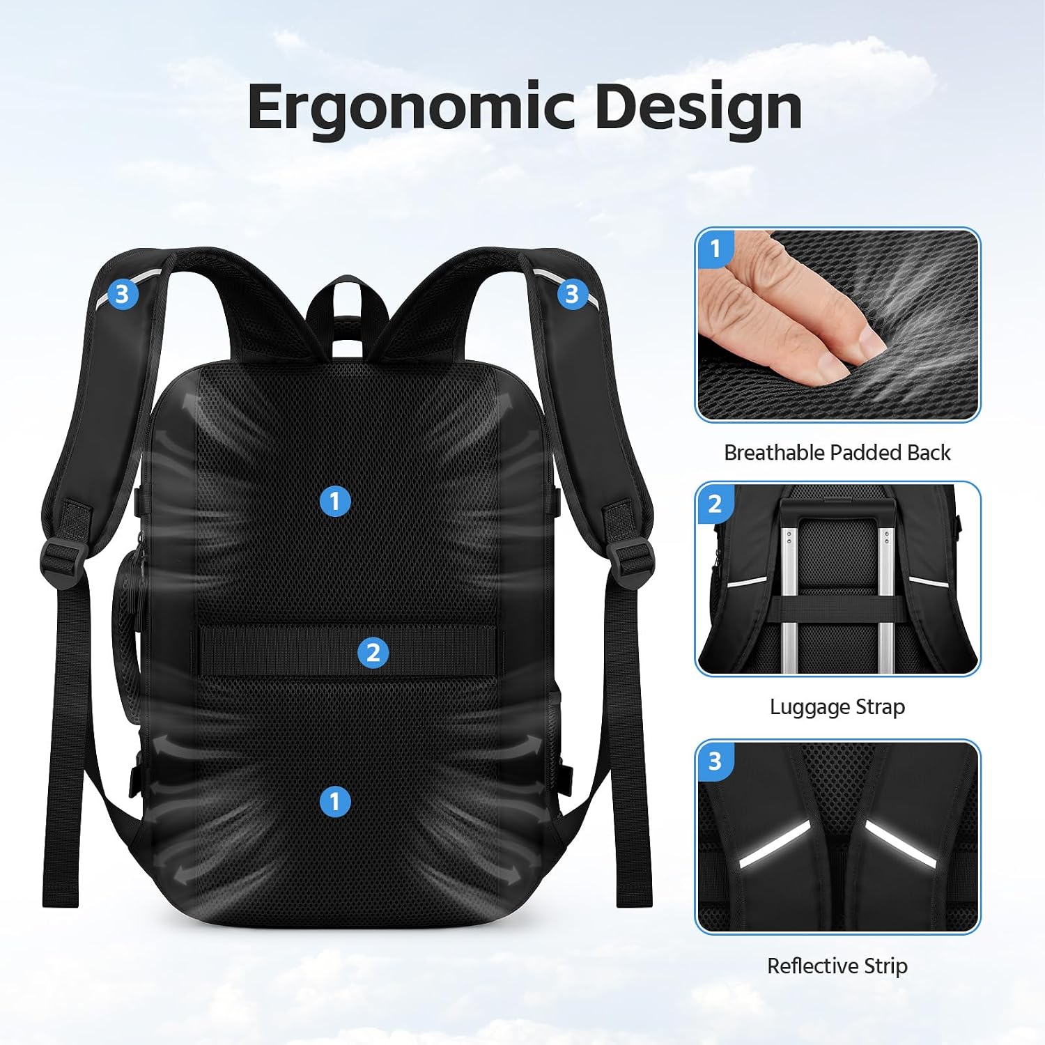 Detalle de RealCool Laptop Travel Backpack 15.6-inch