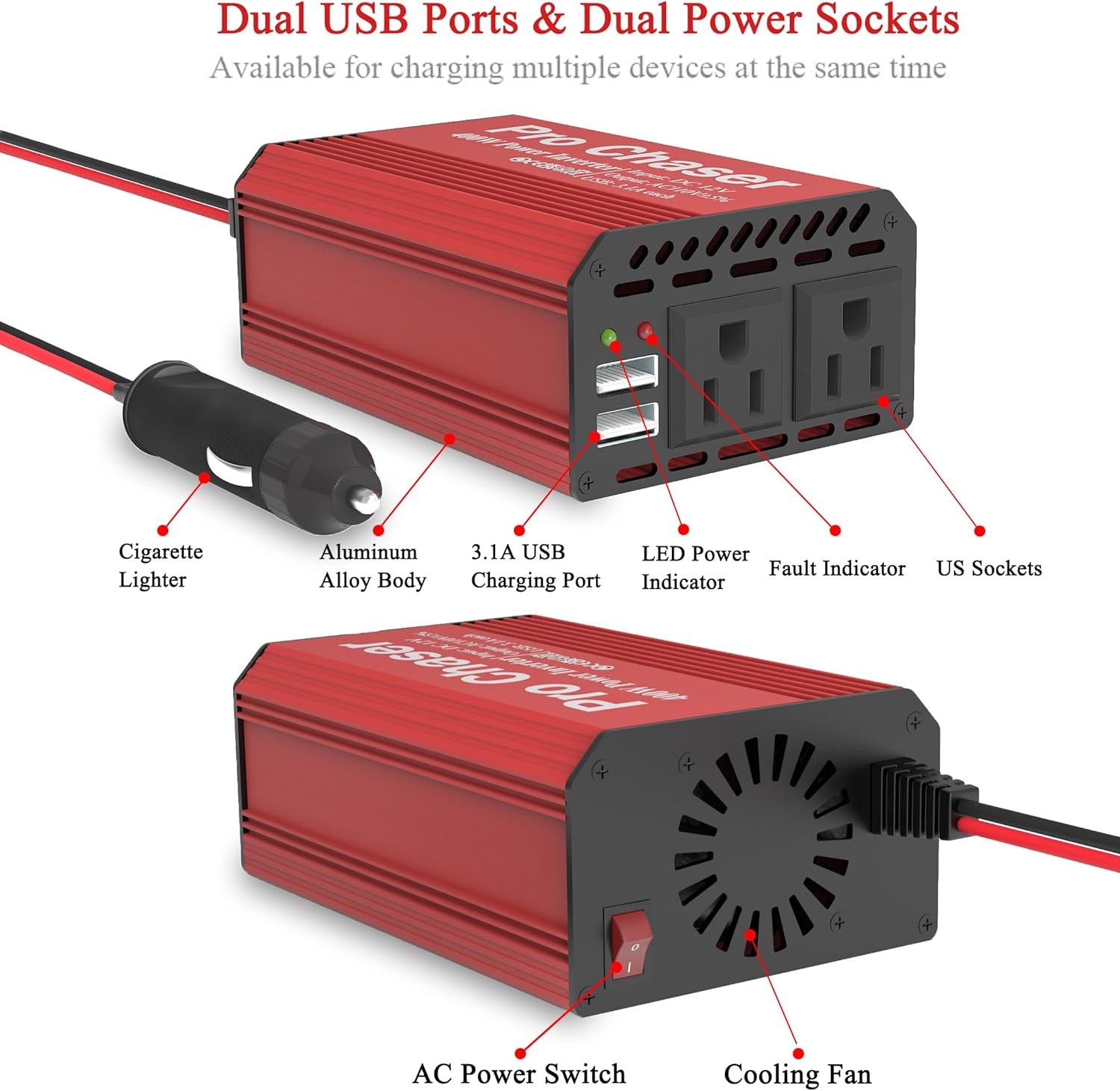 Thumbnail 4 de Pro Chaser 400W Car Inverter 🔌