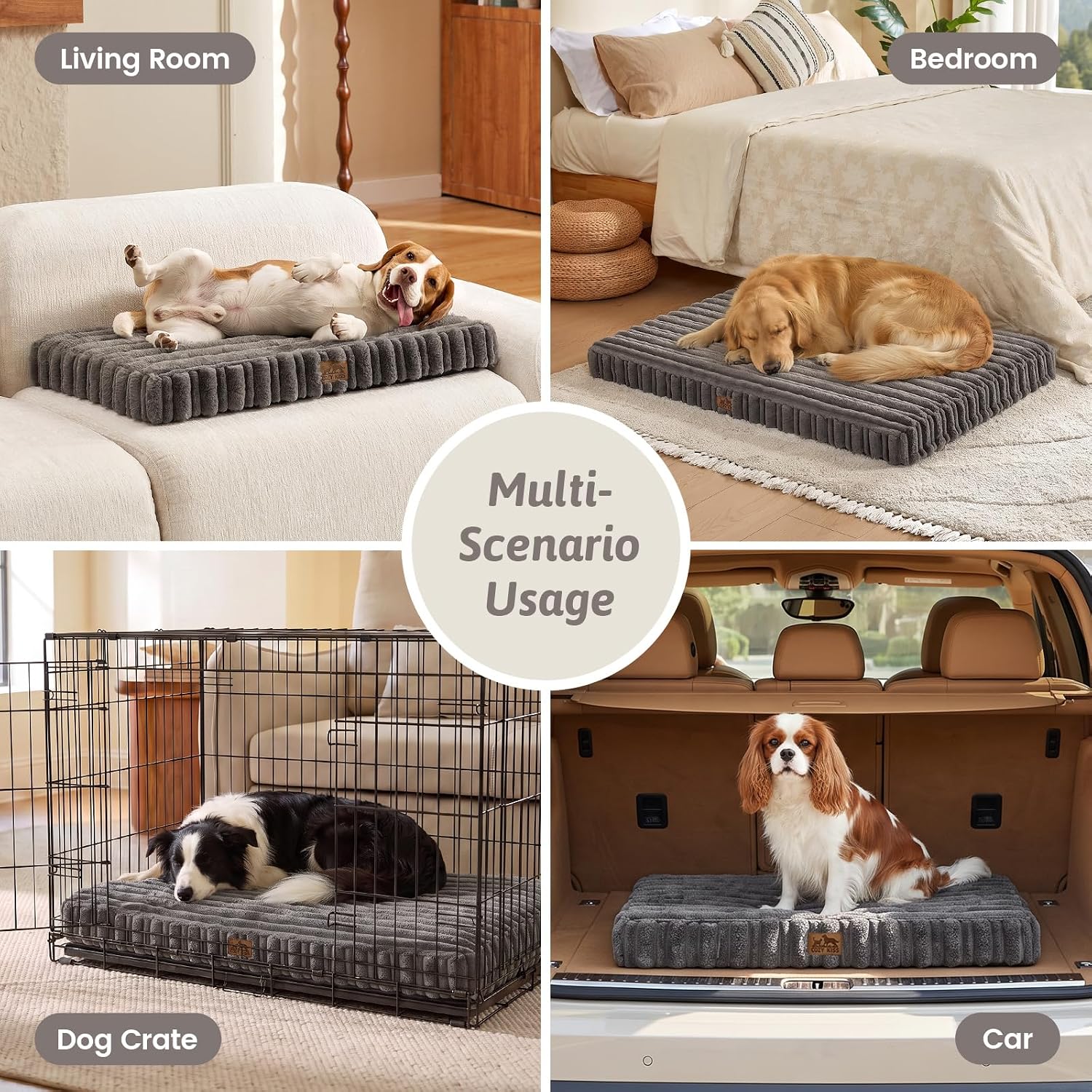 Thumbnail 6 de COZY KISS CK26BS002 Orthopedic Dog Bed, 30 x 20-Inch, Washable Cover