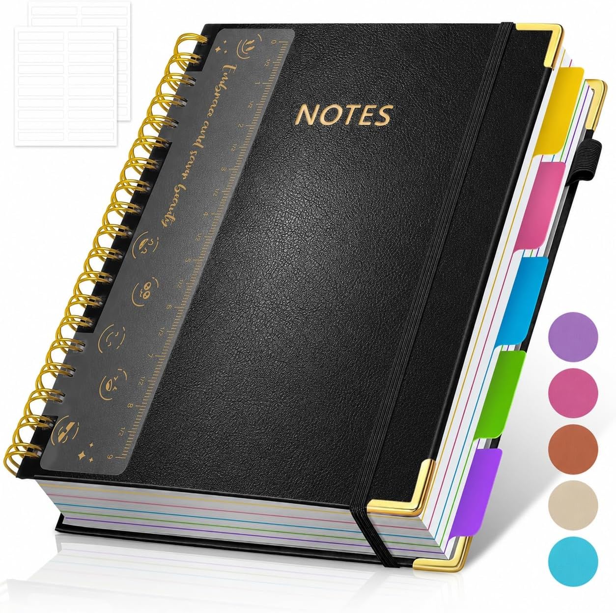 Detalle de Hardcover Spiral Notebook, 300 Pages