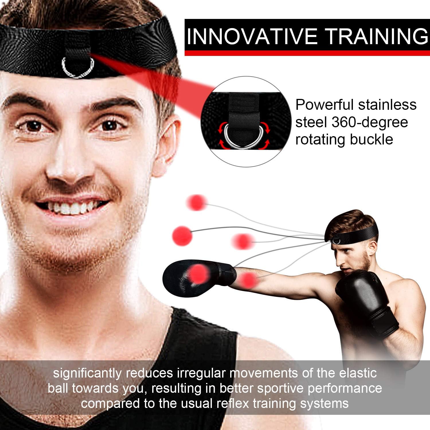 Detalle 2 de OOTO Upgraded Boxing Reflex Ball for Training 🥊