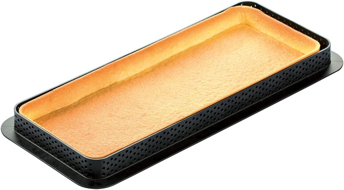 Detalle de Silikomart KIT Tarte Nouvelle Vague – Ring + Dekorationsmatte, Platin-Silikonform