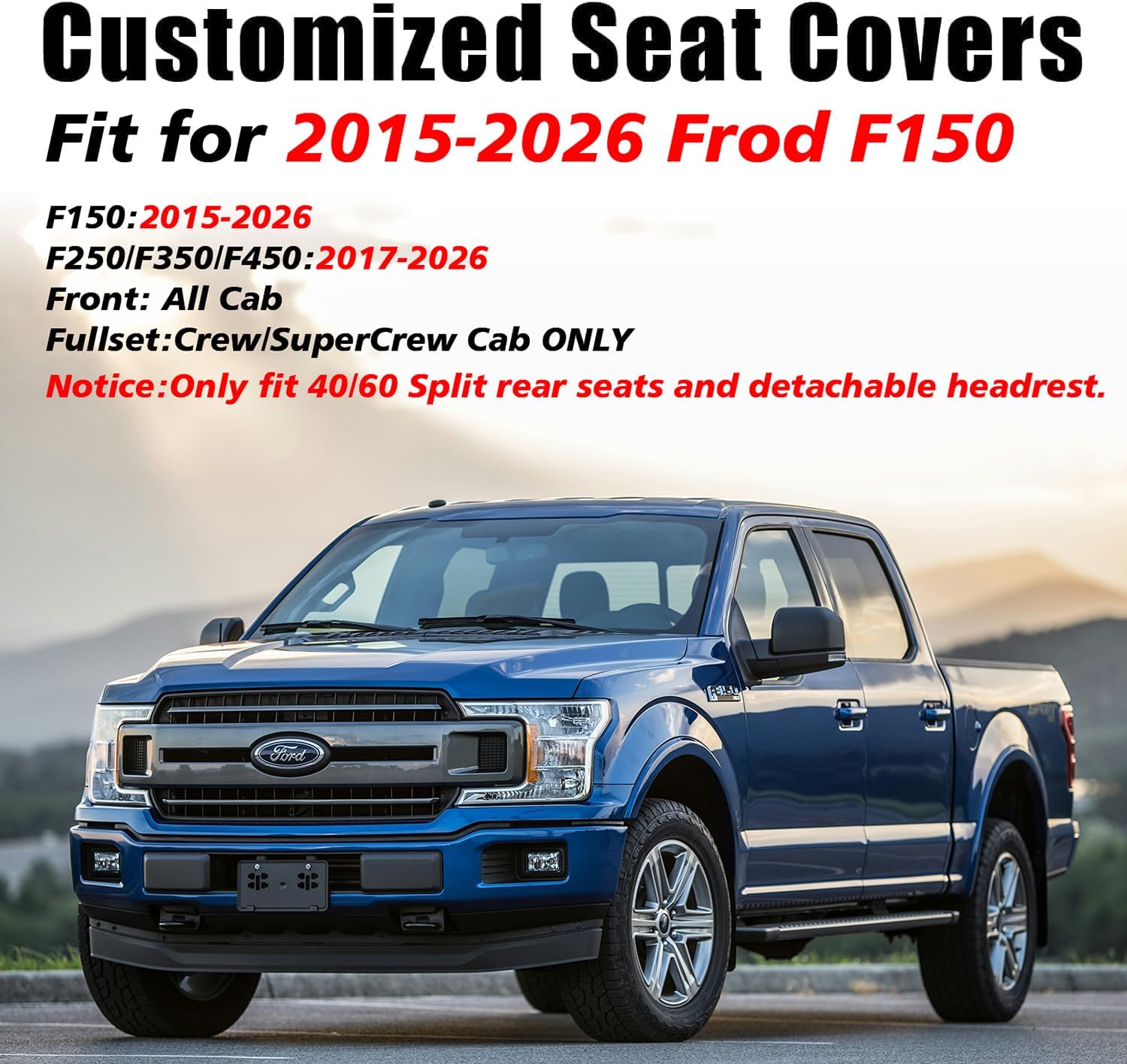 Thumbnail 1 de Coverado F150 Seat Covers, Waterproof 2015–2026