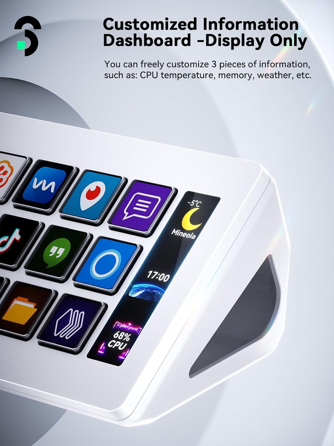 Thumbnail 3 de SOOMFON Stream Controller Stream Control Deck with 15 Customizable LCD Macro Keys for OBS, YouTube, Twitch (PC & Mac)