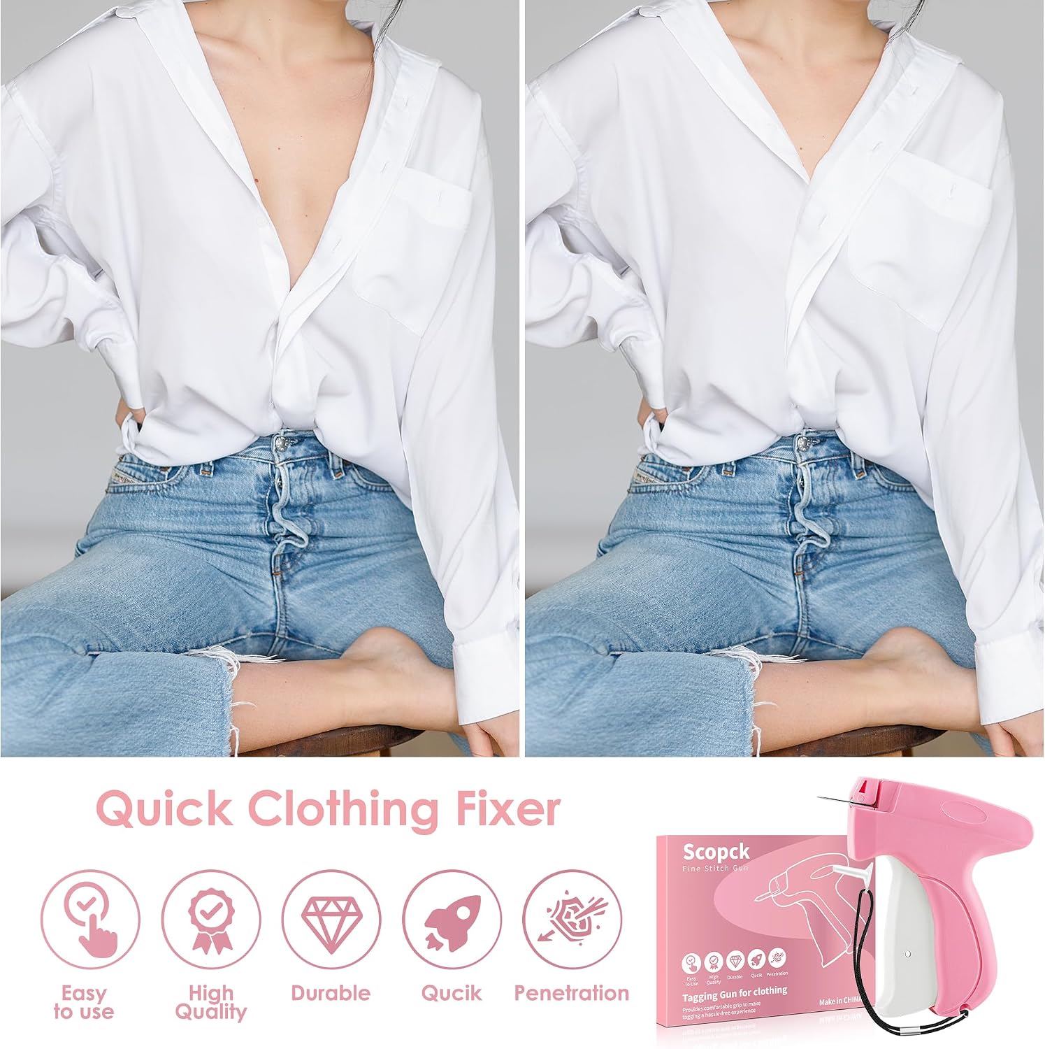Detalle de Scopck S-3.7 Stitch Gun for Clothes with 5mm Fasteners and 6 Needles