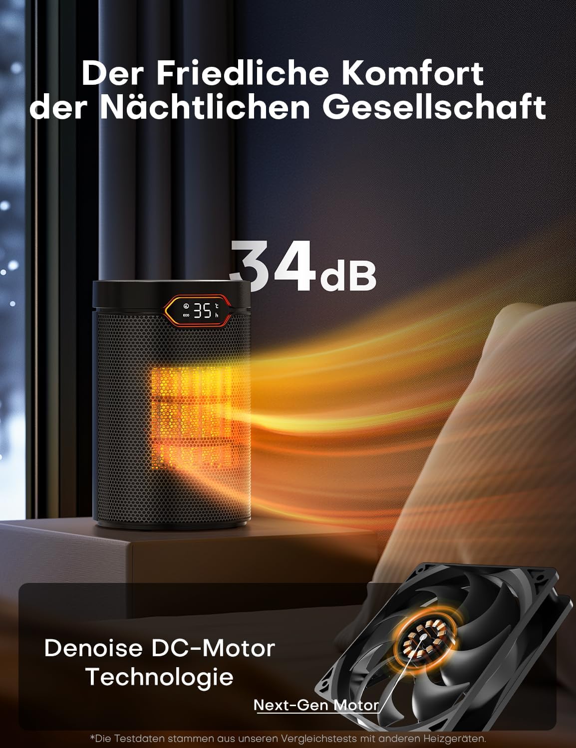Detalle 2 de QEXREED Heizlüfter 1500W