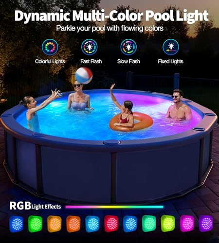 Thumbnail 1 de DeeprBlu 2026: Luces LED para Piscinas con Control Remoto (Recargables, 9 Modos)