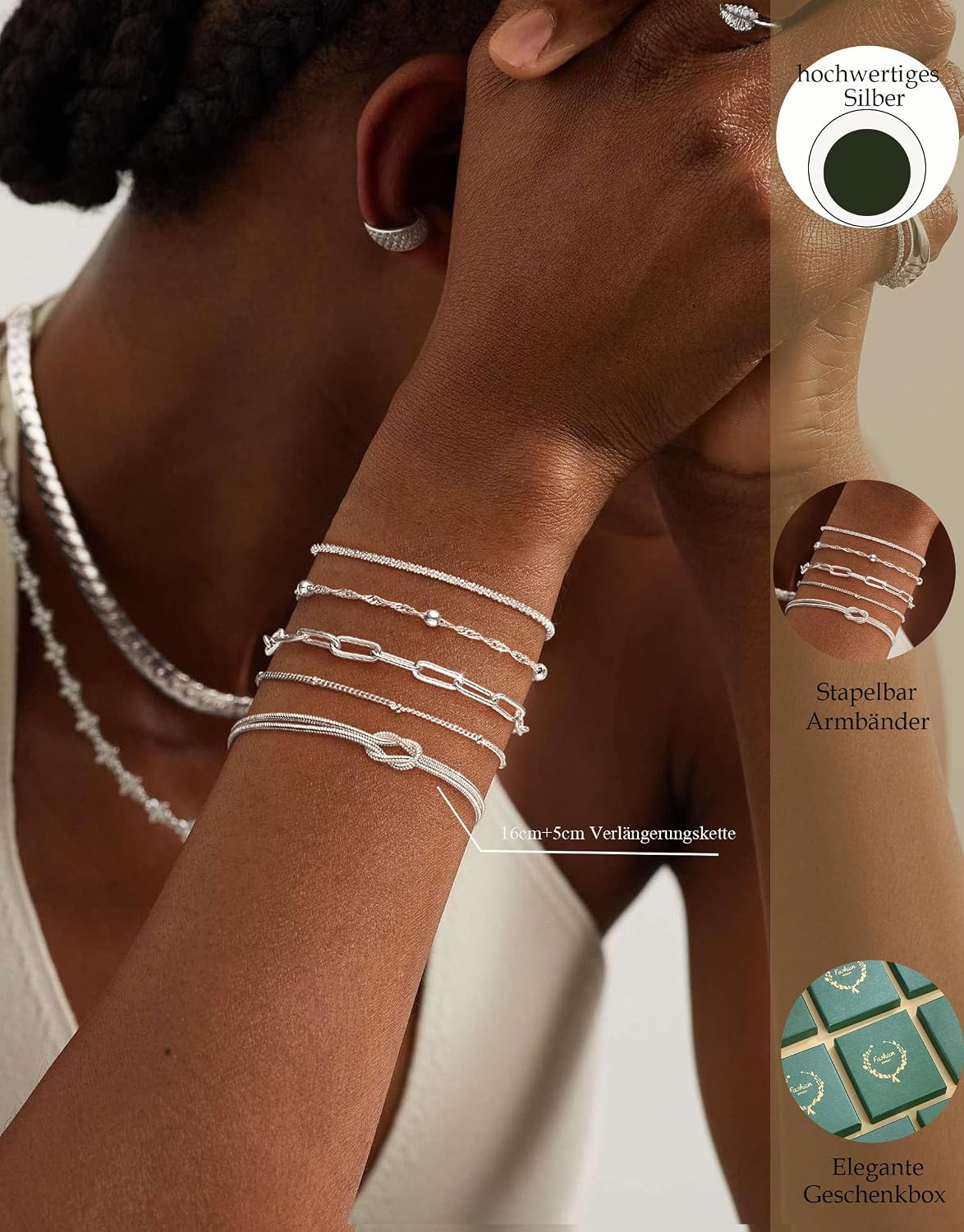 Thumbnail 2 de ZHESHY Pulsera Mujer Plata Oro 14k