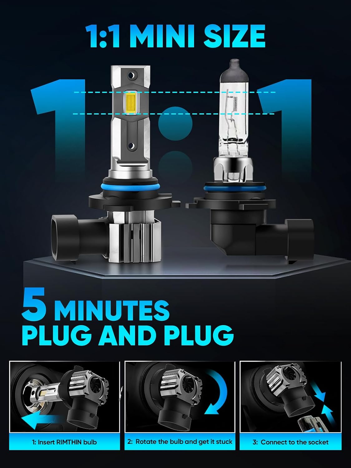 Thumbnail 2 de rimthin 9005 Super Bright 6000K Fog Bulbs