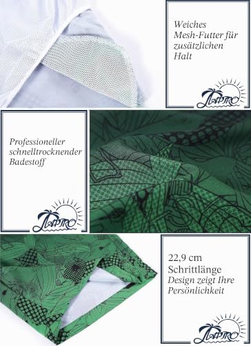 Detalle de APTRO Herren Badehose Freizeit Short Schnelltrocknend Grün BS023 XL