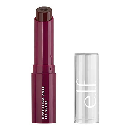 Detalle de e.l.f. Hydrating Core Lip Shine with Shea Butter & Vitamin E in Ecstatic Deep Berry