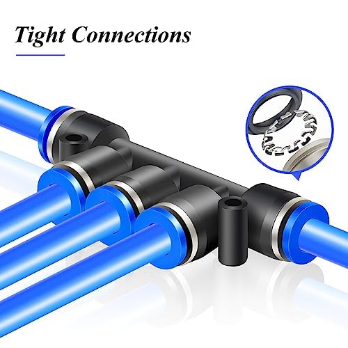 Thumbnail 5 de ERGAOBOY 5-way 6mm tube OD plastic quick release push-fit fittings (blue)
