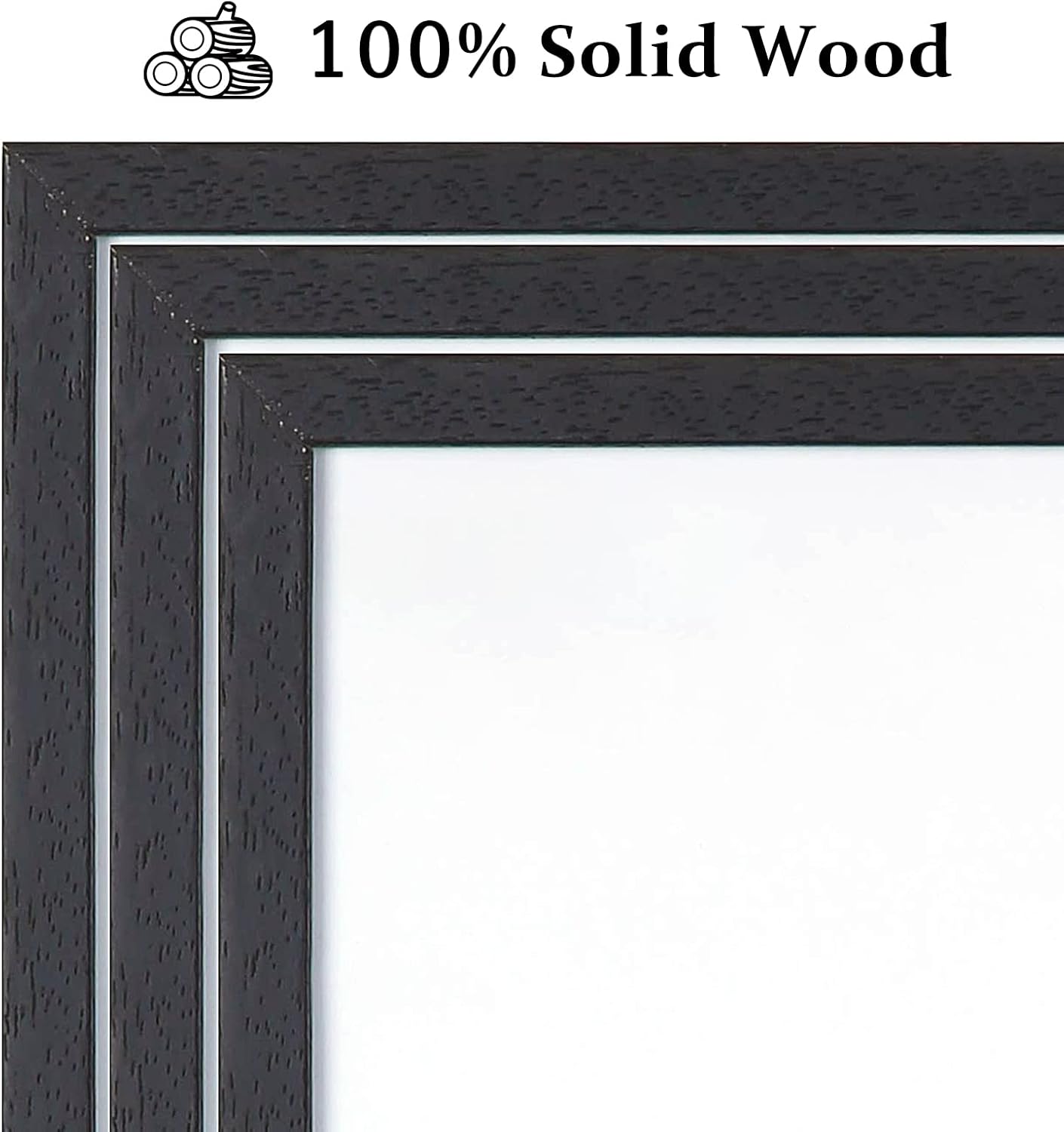Thumbnail 2 de A4 Wood Photo Frame 21x30cm Black