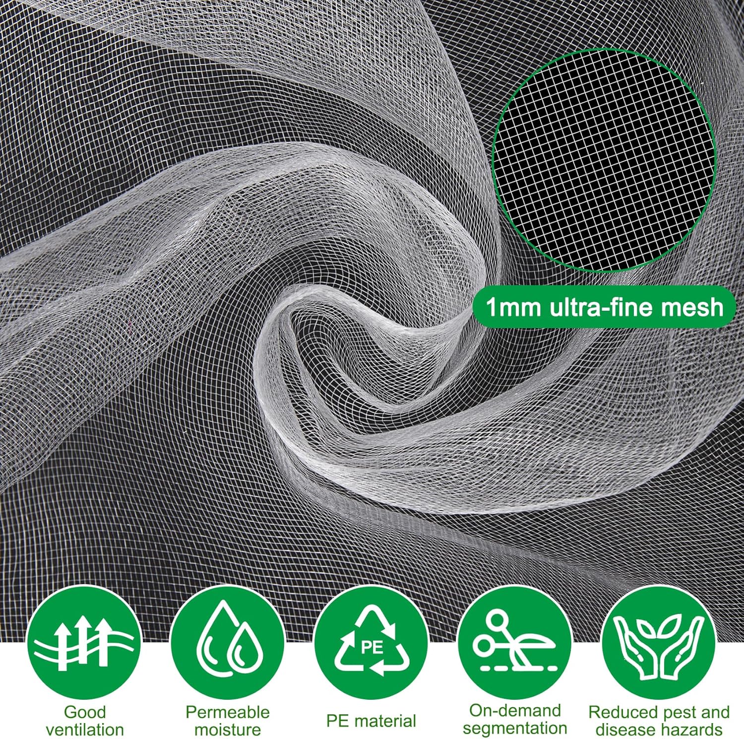 Thumbnail 2 de 2.5x3M Insect Netting for Vegetables: 3-in-1 Garden Protection Pack