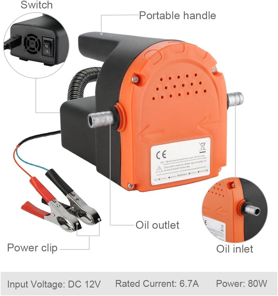 Detalle 2 de Diesel oil extractor pump 12V 80W