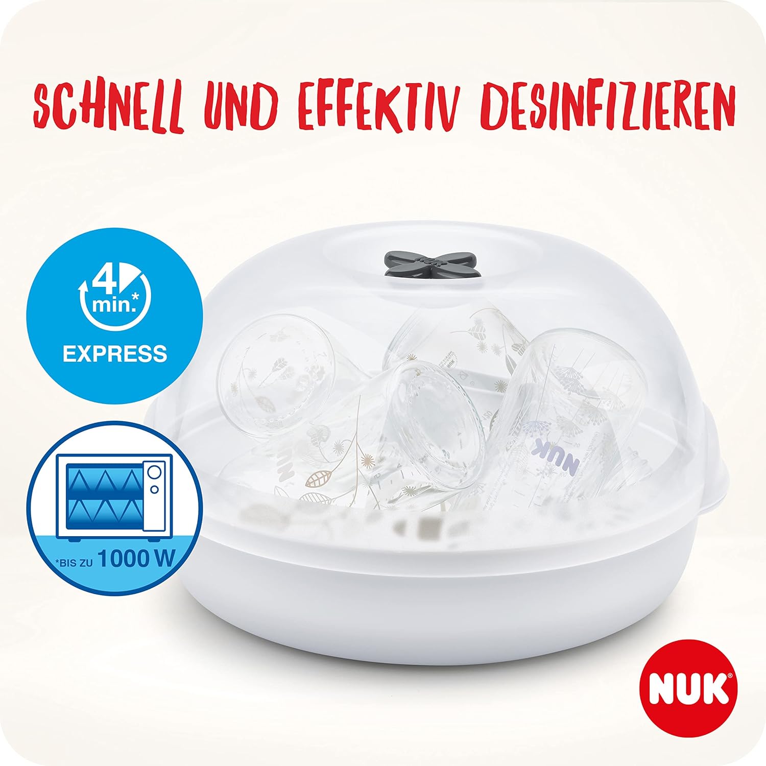 Detalle 2 de NUK Micro Express Plus Mikrowellen-Sterilisator 4 Min