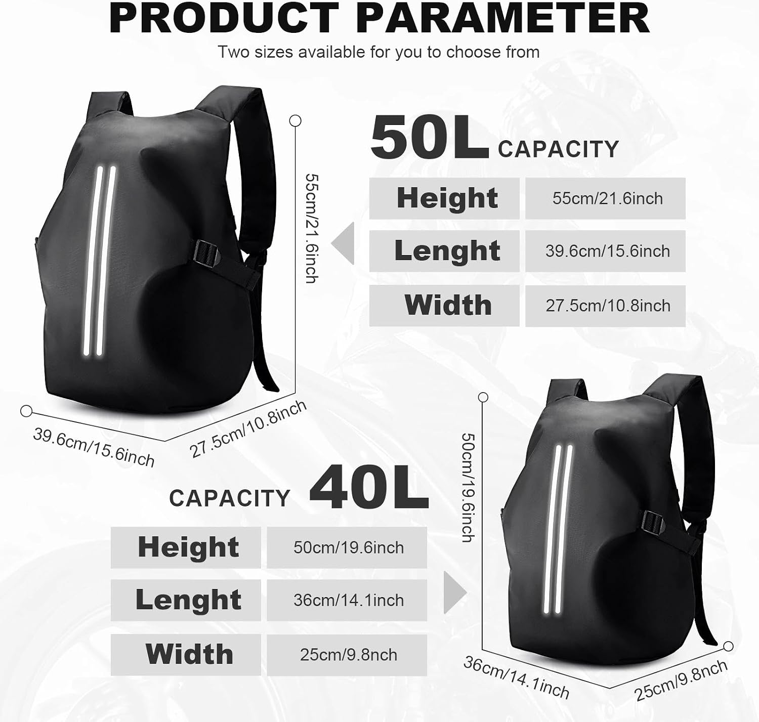 Detalle de Mochila casco HYC00 negro L