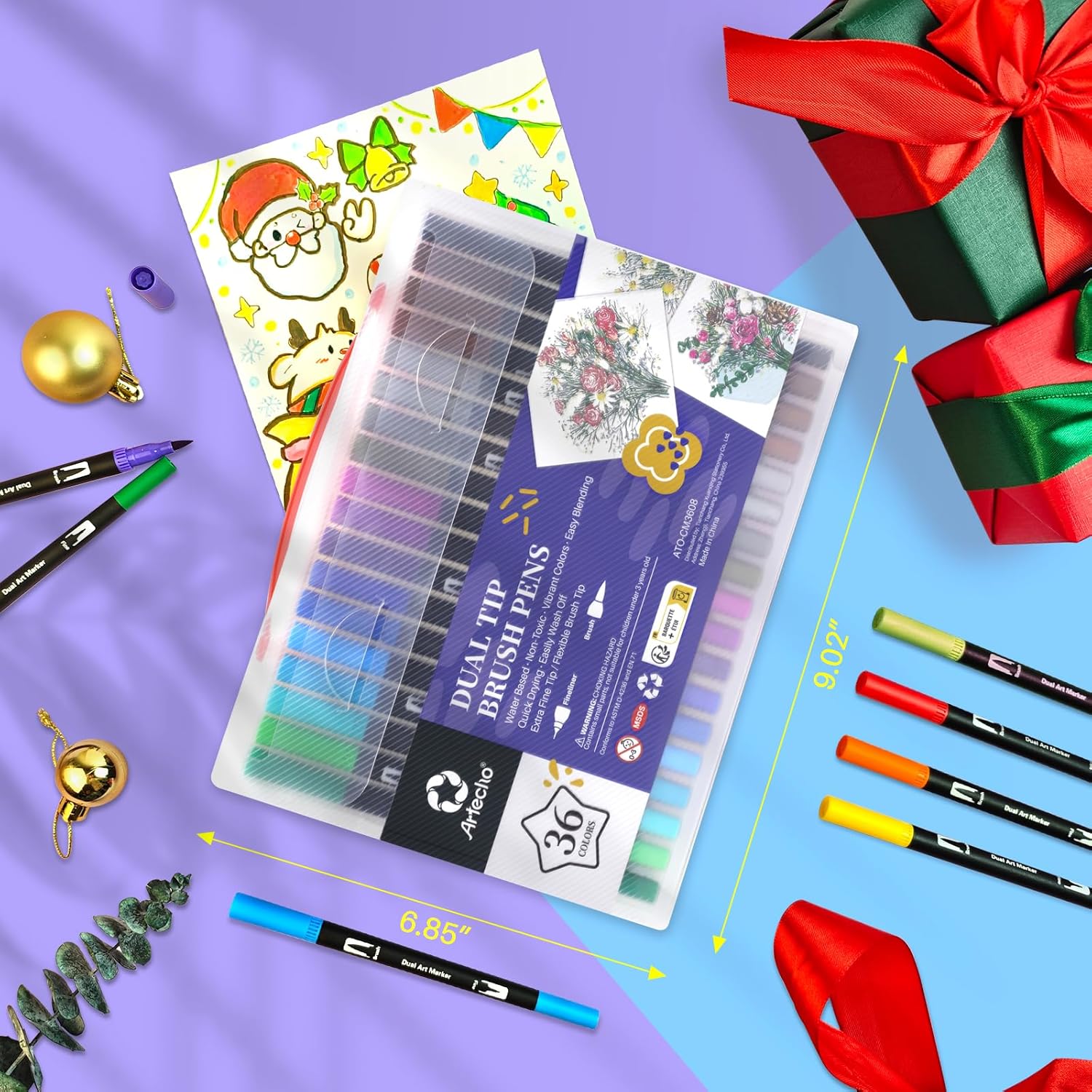 Detalle 2 de Artecho Dual Brush Pen Set 36 Farben