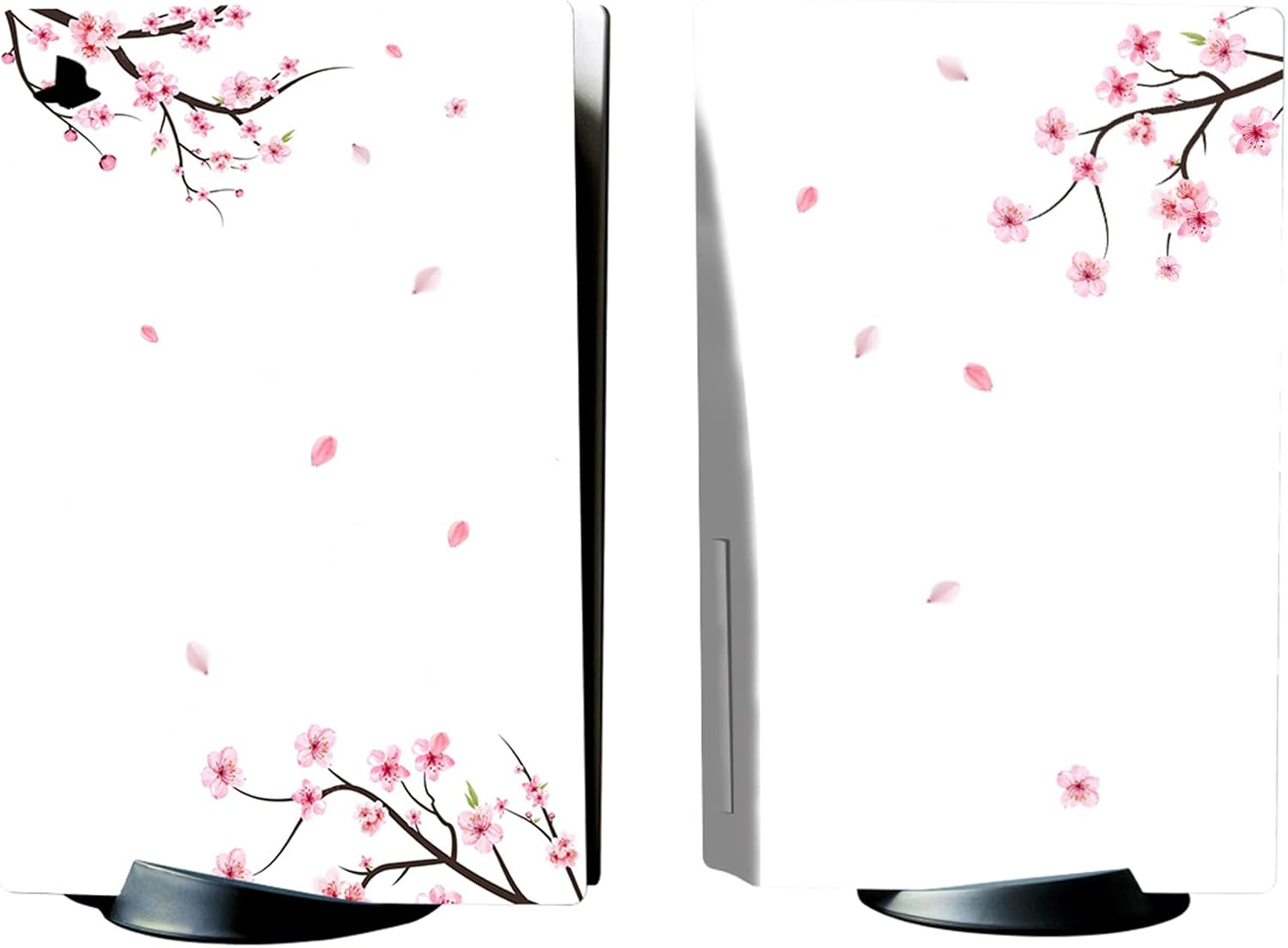 Detalle 2 de playvital Full Set Skin Decal for PS5 — Falling Cherry Blossom