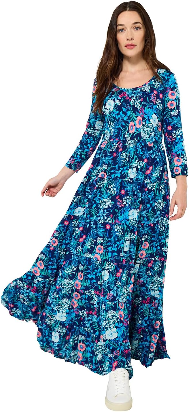 Detalle de Joe Browns Women's Bright Floral Crinkle Cotton Maxi Dress
