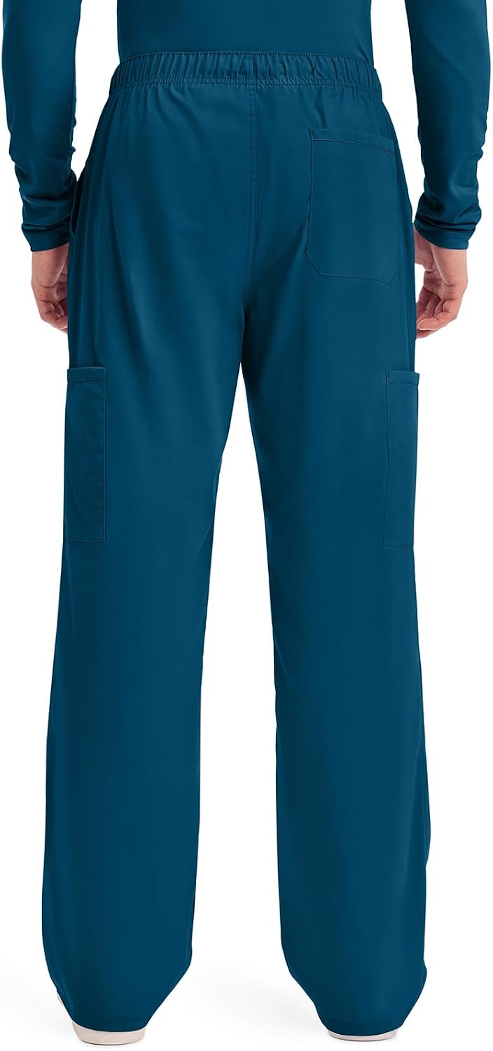 Detalle 2 de Cherokee WW190 Men's Tapered Leg Cargo Scrub Pants, 2-Way Stretch