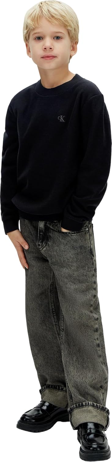 Detalle 2 de Calvin Klein Maglioncino Bambino Art IB0IB02641 – stile autentico e sostenibile per i più piccoli